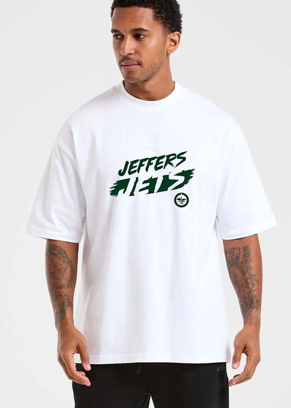 Jeffers Jets Distressed Brush Font Fighter Jet Roundel Logo shirt