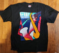 Vintage Kenny G T-Shirt L/G Japan Graphic Strip Black 1990-1991 Single Point PC