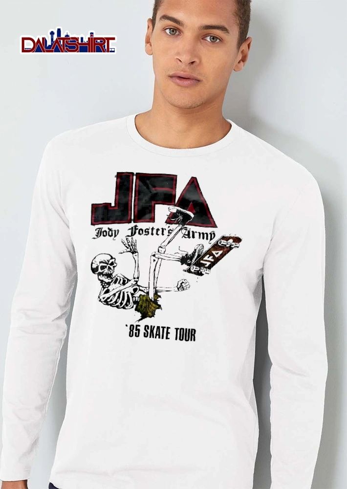 Jfa Jody Fosters Army 85 Skate Tour Skeleton Skateboard Trick Distressed shirt