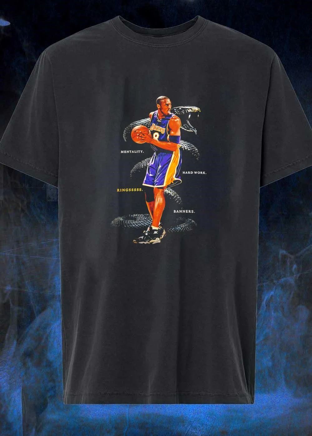 Kobe Bryant Mentality Hard Work Ringssss Banners Los Angeles Lakers T-Shirt