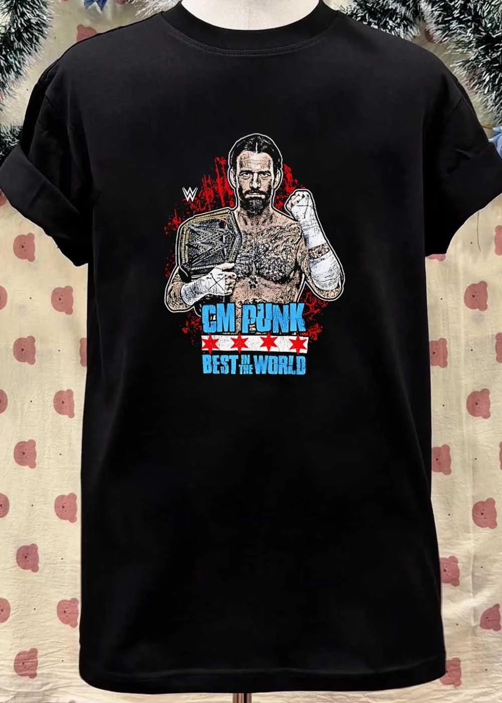 CM PUNK Best in the World Chicago Stars Wrestling shirt