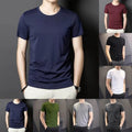 Mens Slim Fit Short Sleeve Crew Neck T-Shirt with Soft Feel and Heavy Duty