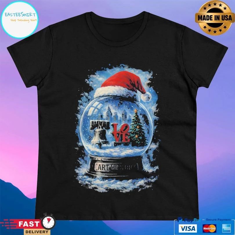 Toddler Philly Snow Globe Art History Christmas 2025 T-shirts