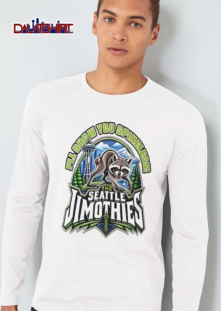 The Seattle Jimothies Ill Show You Spineless Cartoon Raccoon Space Needle Mountain Landscape shirt