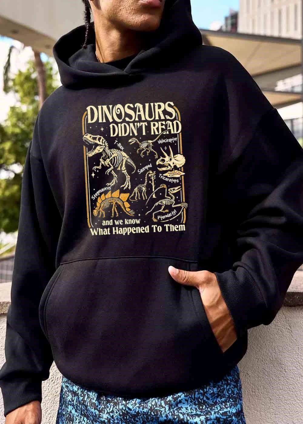 Dinosaurs Didnt Read And We Know What Happened To Them Dinosaur Skeletons Line Art shirt