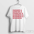 Premium Santa Reindeer Names Dasher Dancer Prancer Bourbon Christmas