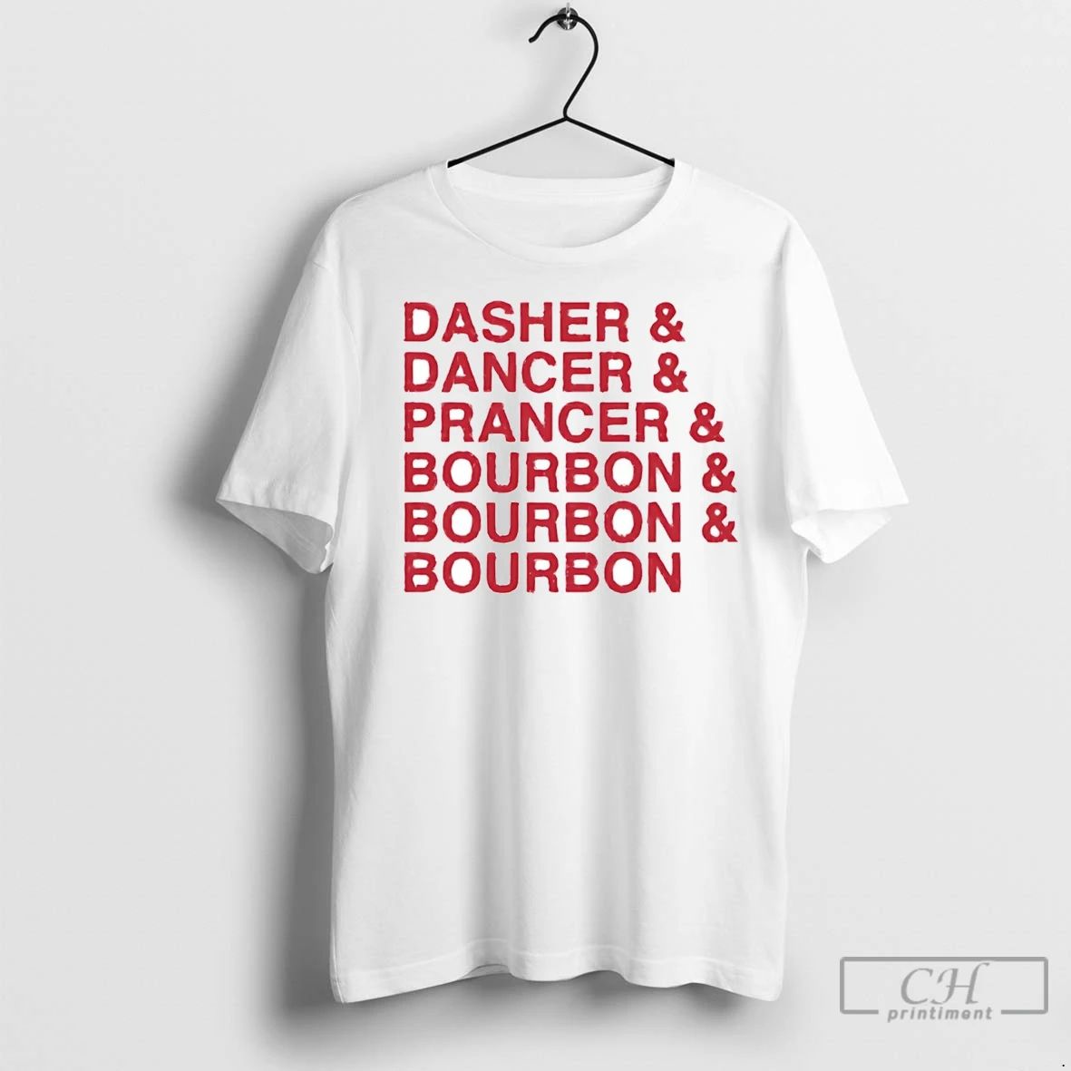 Premium Santa Reindeer Names Dasher Dancer Prancer Bourbon Christmas