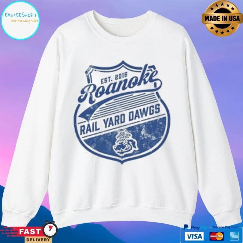 Roanoke Rail Yard Dawgs Est 2016 Hockey Shield T-shirts