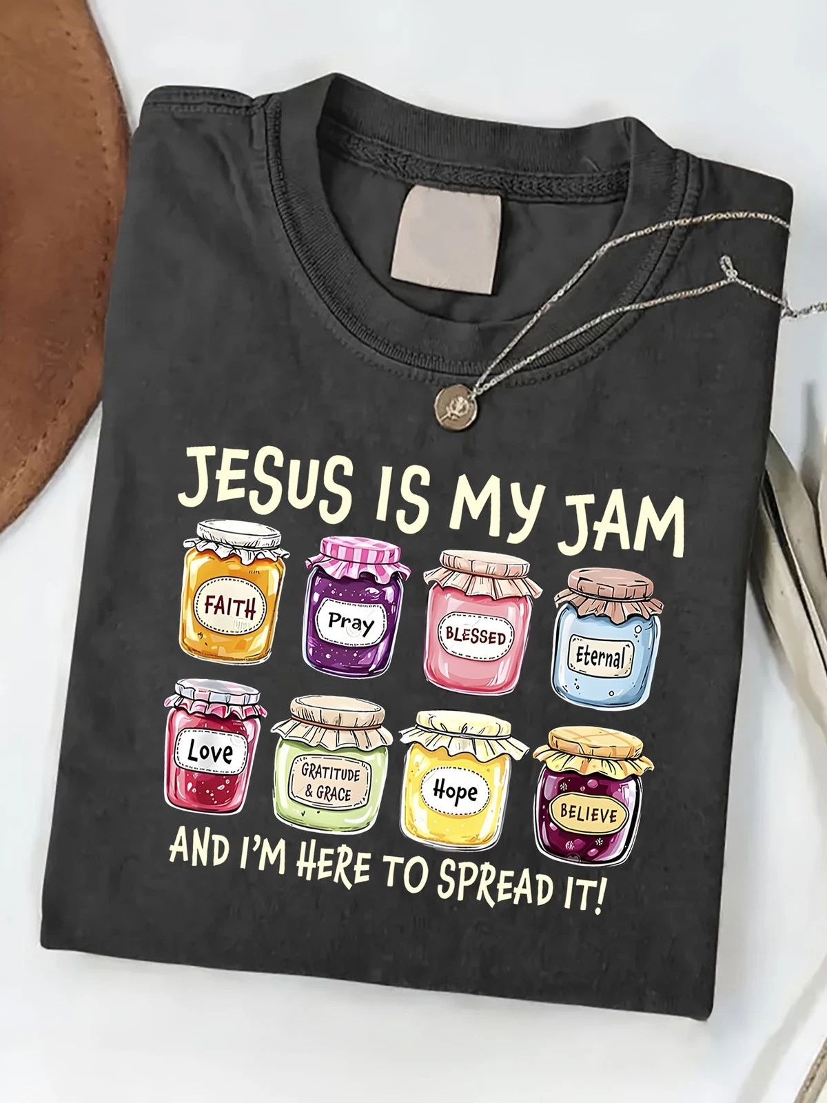 Jesus Is My Jam T-Shirt | Funny Christian Mason Jar Graphic Tee