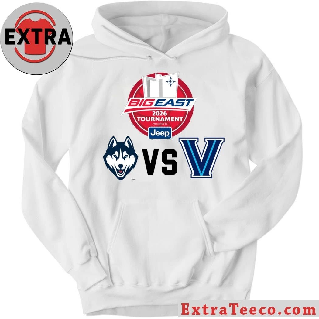 US college basketball between UConn Huskies and Villanova Wildcats Logo Shirt