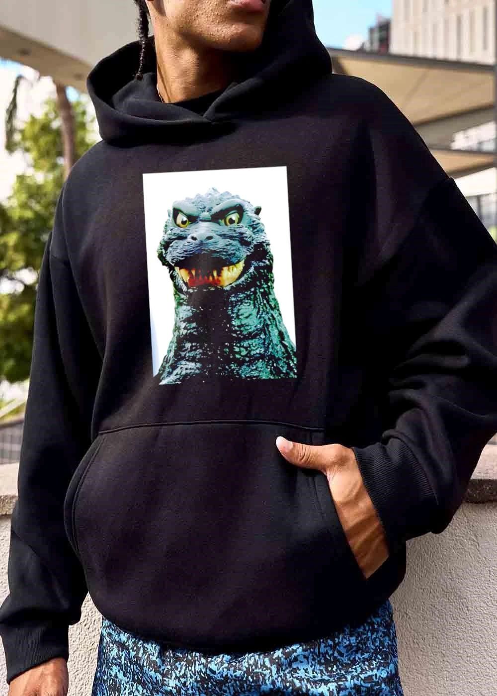 Godzilla Japanese Kaiju Monster Snarling Face Close Up Portrait shirt