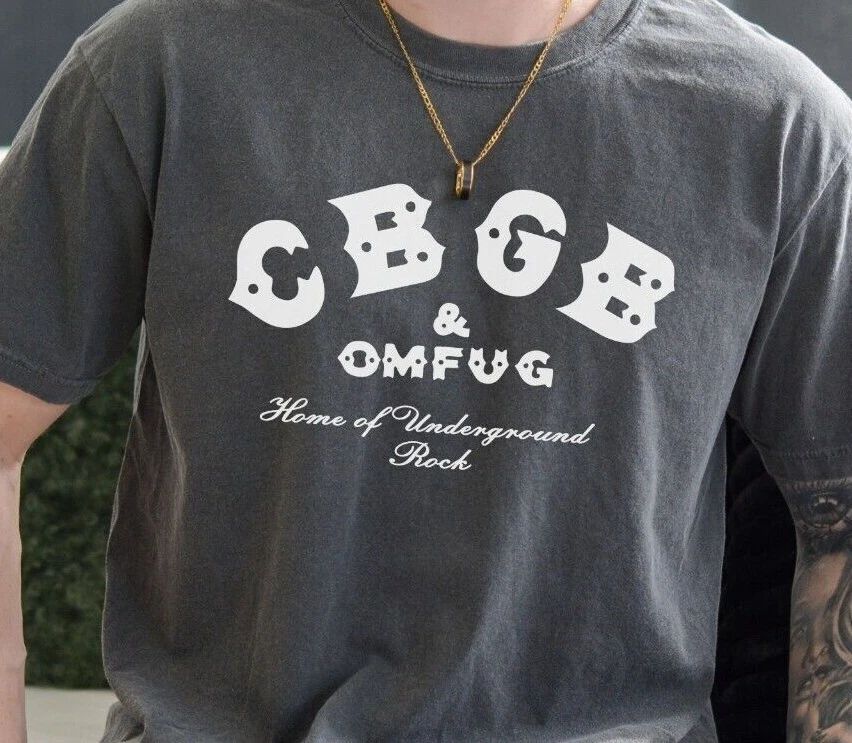 CBGB & OMFUG T-Shirt Underground Rock on Vintage Black Comfort Colors 1717 Tee