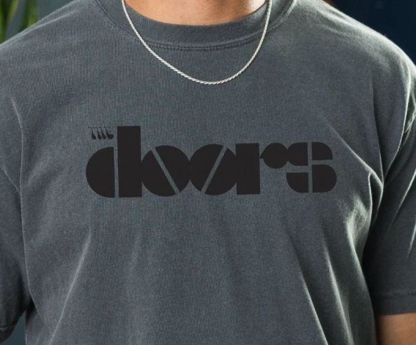 The Doors Logo T-Shirt Morrison Rock Band on Premium Vintage Comfort Colors Tee