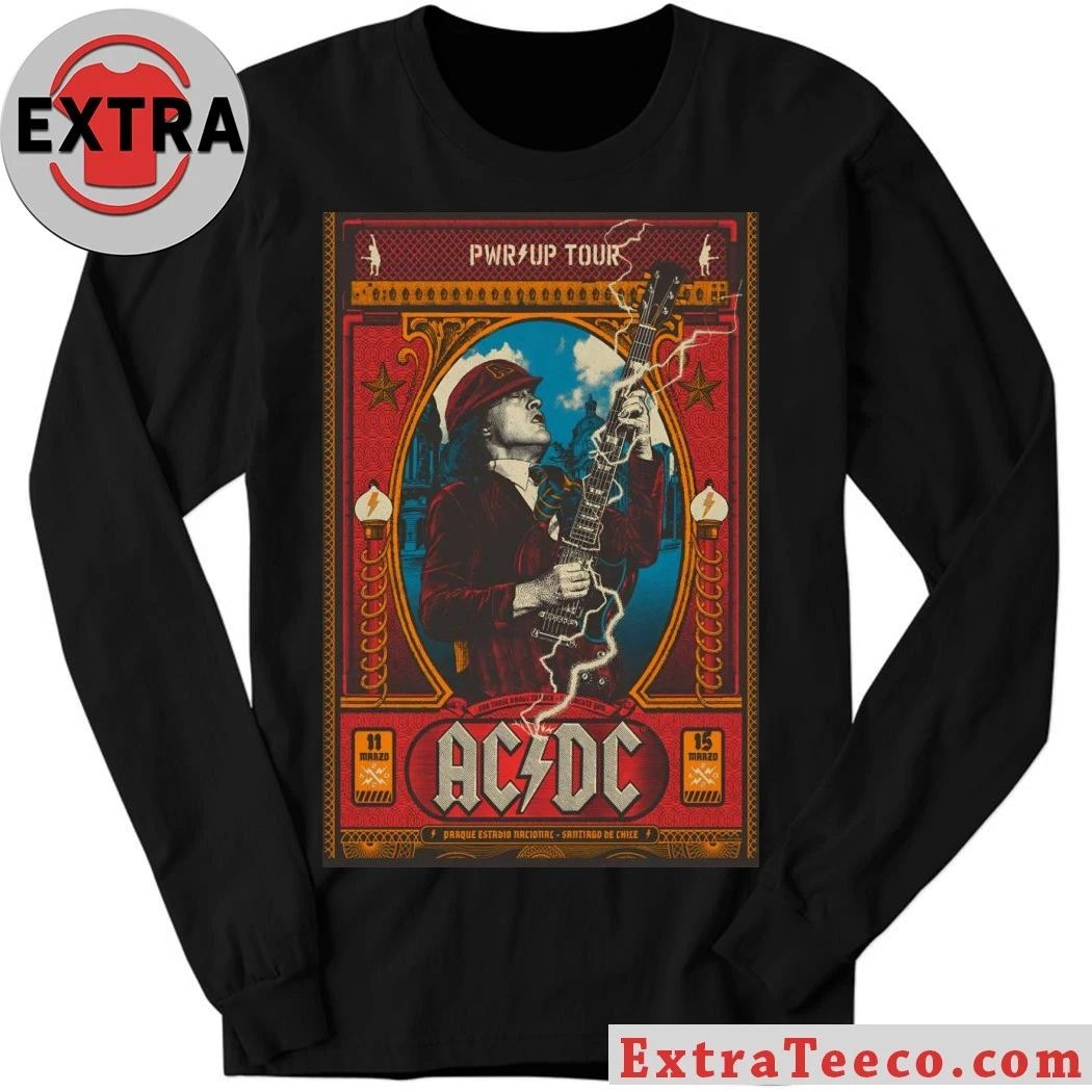 Original AC DC March 11 & 15 2026 Santiago Chile Poster Shirt