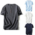 Short sleeve Short-Sleeved T-shirt Retro Sleeves Trendy Cotton Menswear Linen