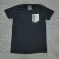 Attack On Titan Shirt Men Medium Black Anime Graphic Tee Crew Neck Short Sleeve