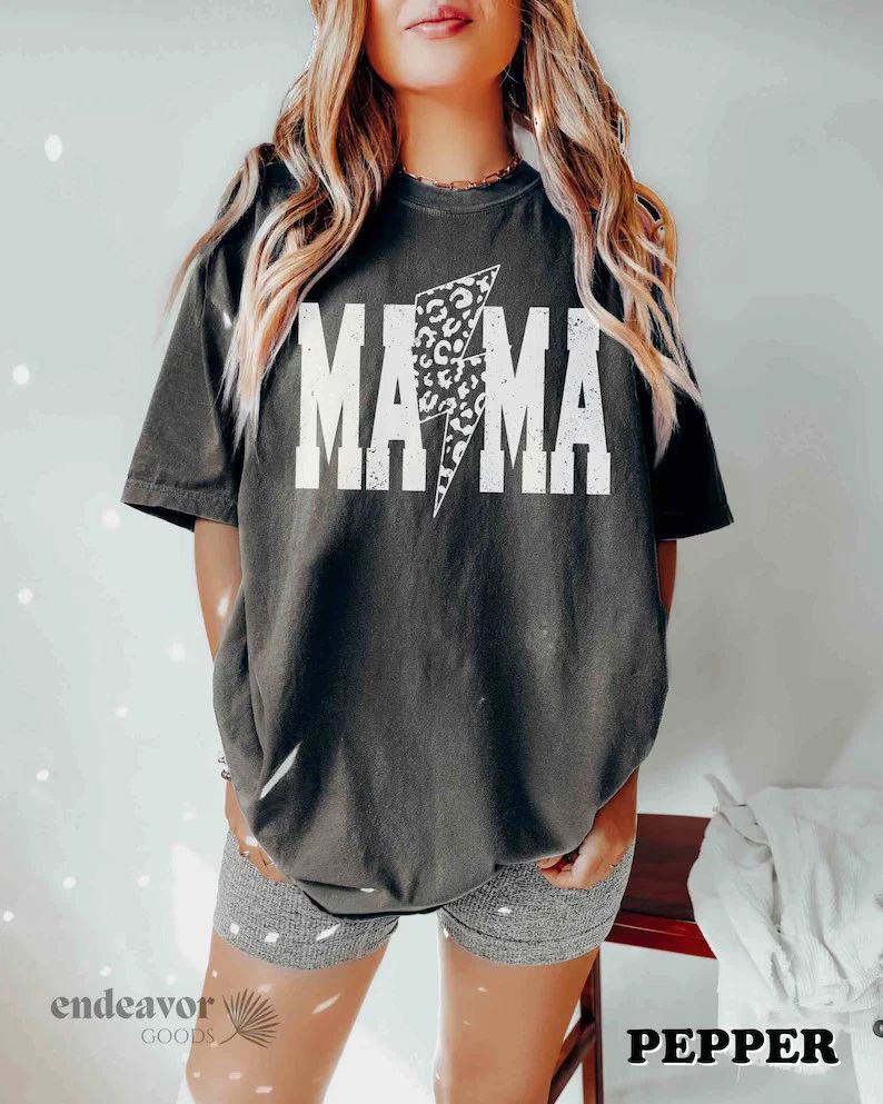 Mama Lightning Bolt Comfort T-Shirt Cute Mom Life Gift Women