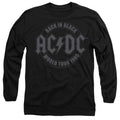 ACDC Tour Emblem Mens Long Sleeve T-Shirt, Black