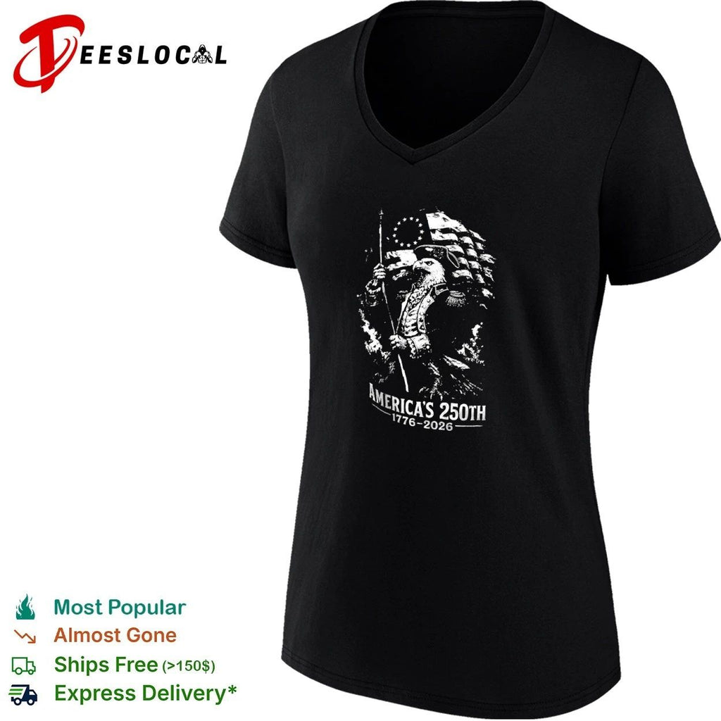 America’s 250th 1776-2026 Patriotic Eagle Flag T-shirt