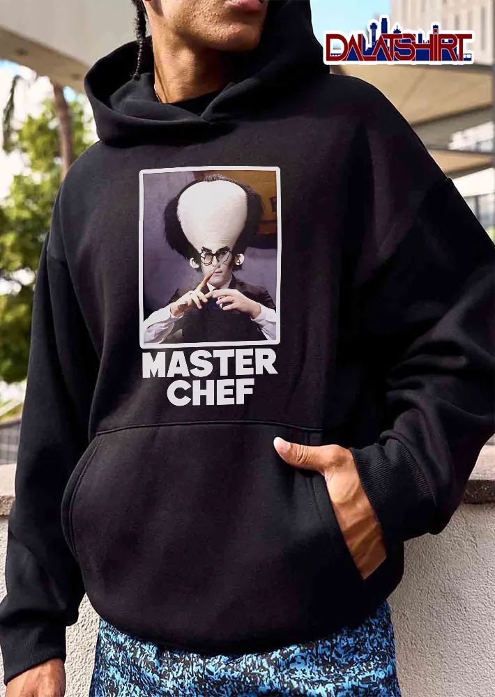 Master Chef Caricature Giant Head Man Suit Glasses Framed Poster shirt