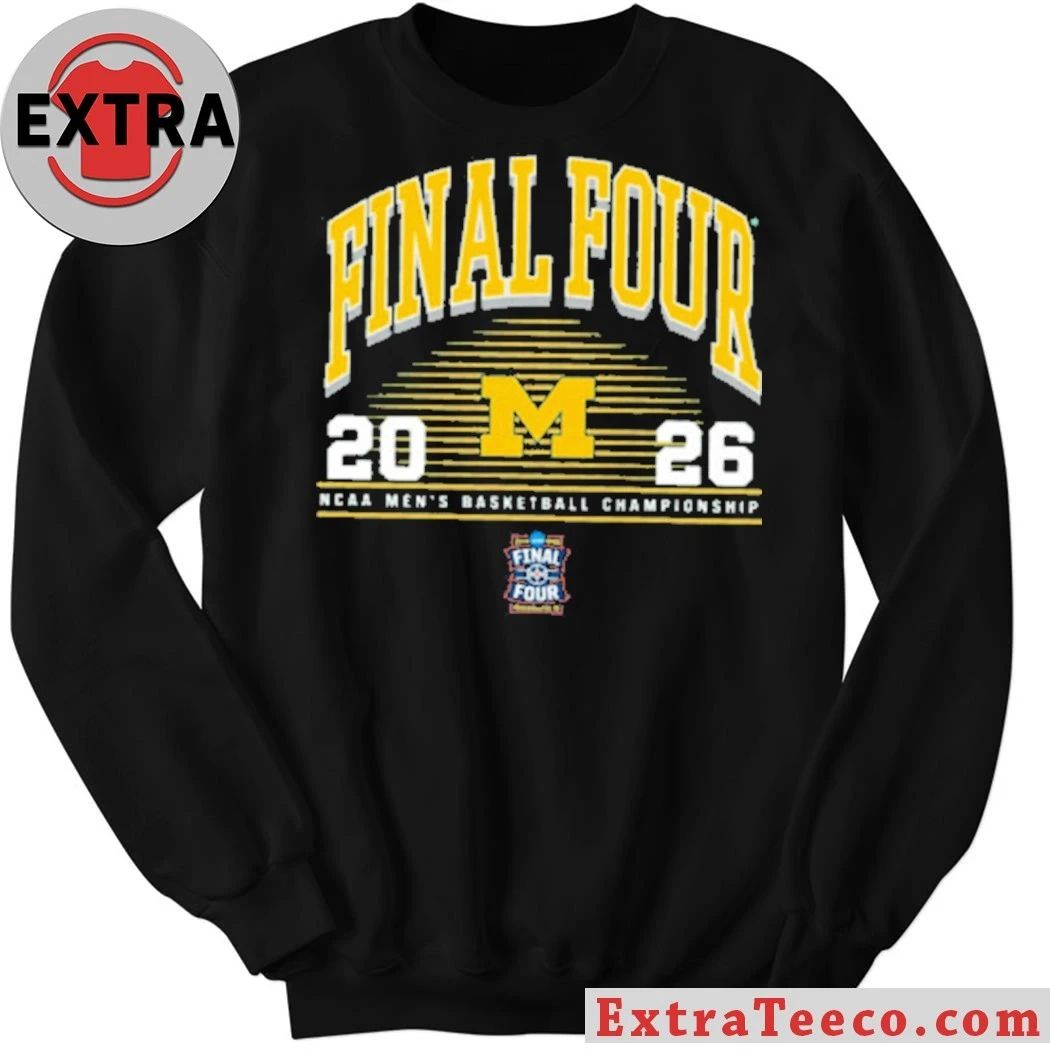 Michigan Wolverines Final Four 2026 Indianapolis NCAA Basketball Logo T-Shirt – Top-Rated Gift for College Basketball Lovers