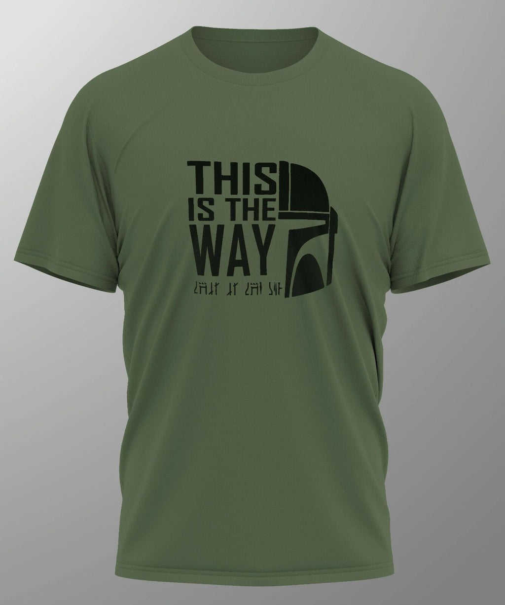 THIS IS THE WAY Mandalorian T-Shirt Tee Screen Printed Design New