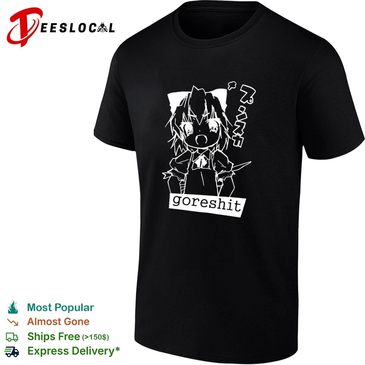 Goreshit Anime Girl breakcore electronic T-shirt