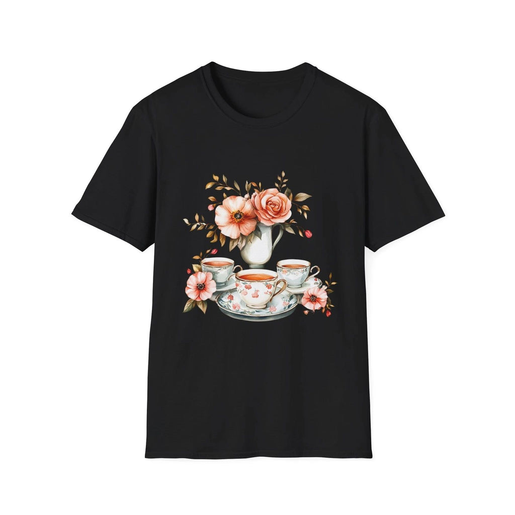 Floral Tea Party T-Shirt | Cute Gifts, Daily Wear, Tea Lovers, Spring Fashion,