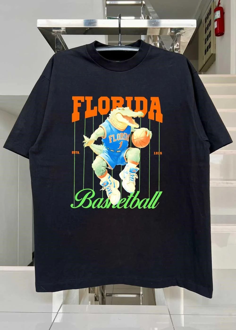 Estb 1915 Florida Basketball Gator Playing with Ball Blue Jersey shirt