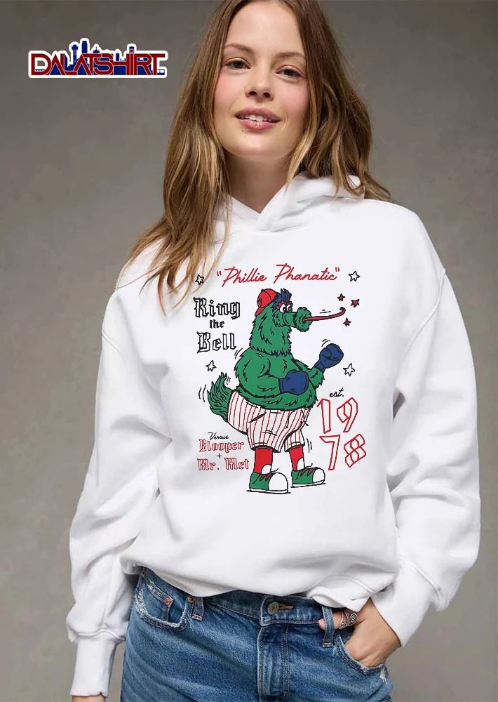Philadelphia Phillies MLB Ring The Bell Versus Phillie Phanatic Blooper Mr Met Est 1978 Cartoon Mascot Boxing shirt