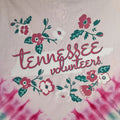 Tennessee Volunteers Floral Women's L T-Shirt Custom Tie Dye Pink Graphic Tee