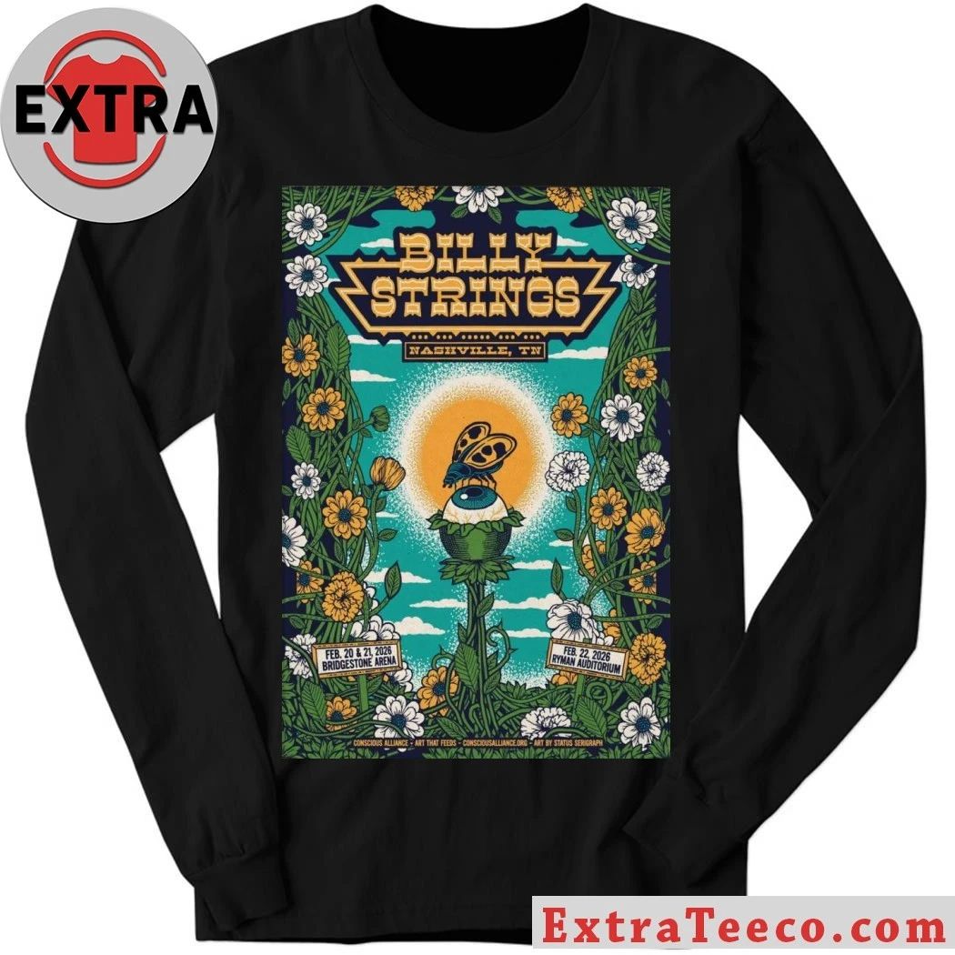 Billy Strings Feb 20-21 2026 Nashville TN Poster Shirt