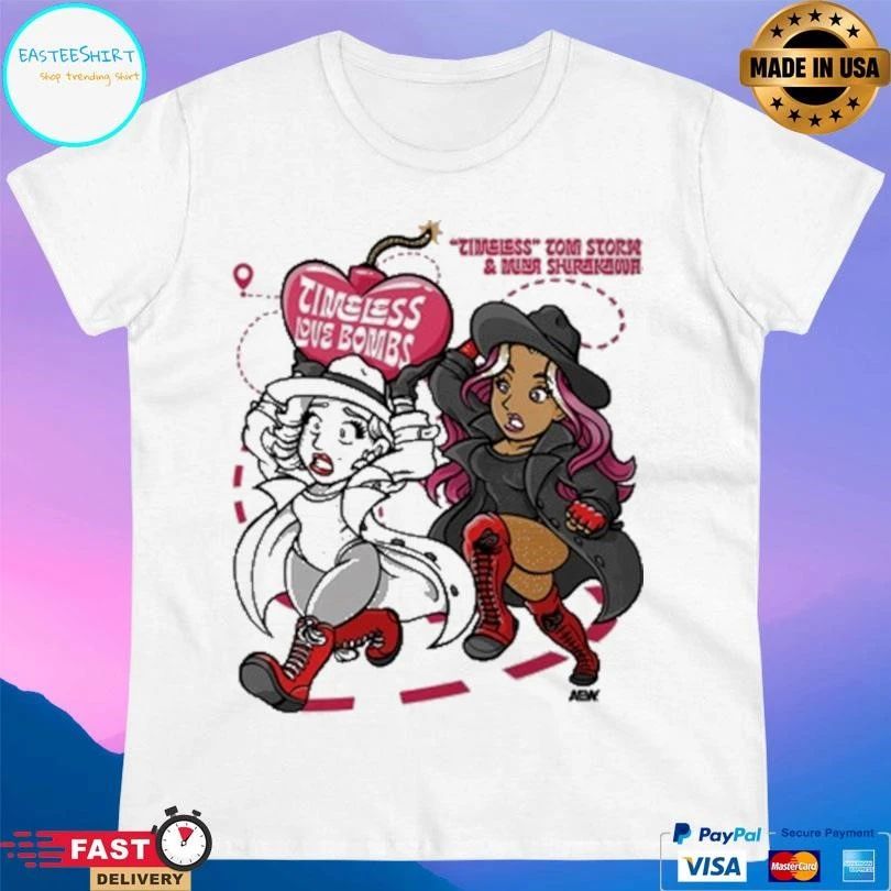 The Timeless Love Bombs Timeless Toni Storm And Mina Shirakawa Bombing Run T-shirts