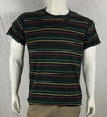 Blue Crown Black Rasta Stripe T Shirt, A Grade, Men's Size Large