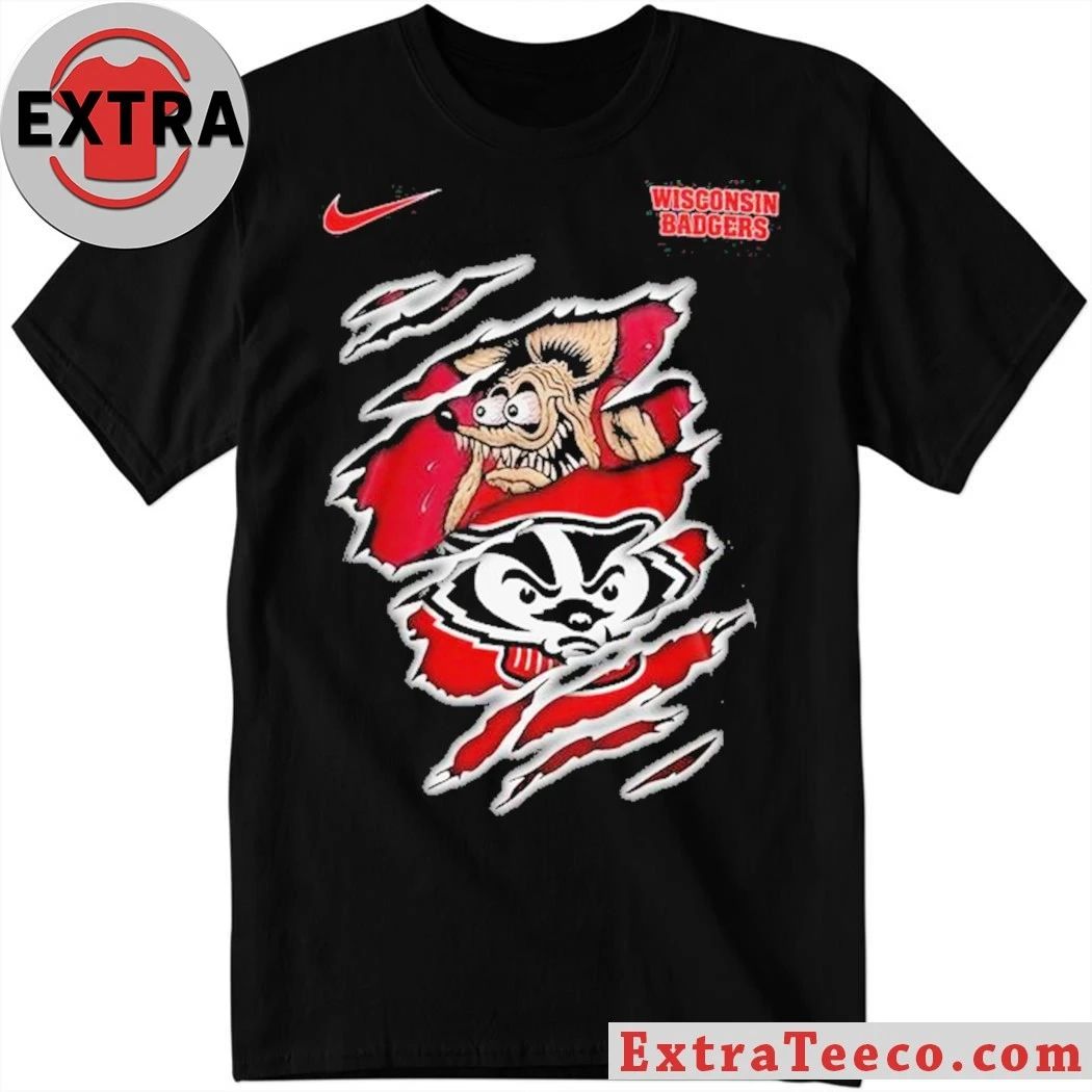 Wisconsin Badgers NCAA Varsity Savage Logo T-Shirt