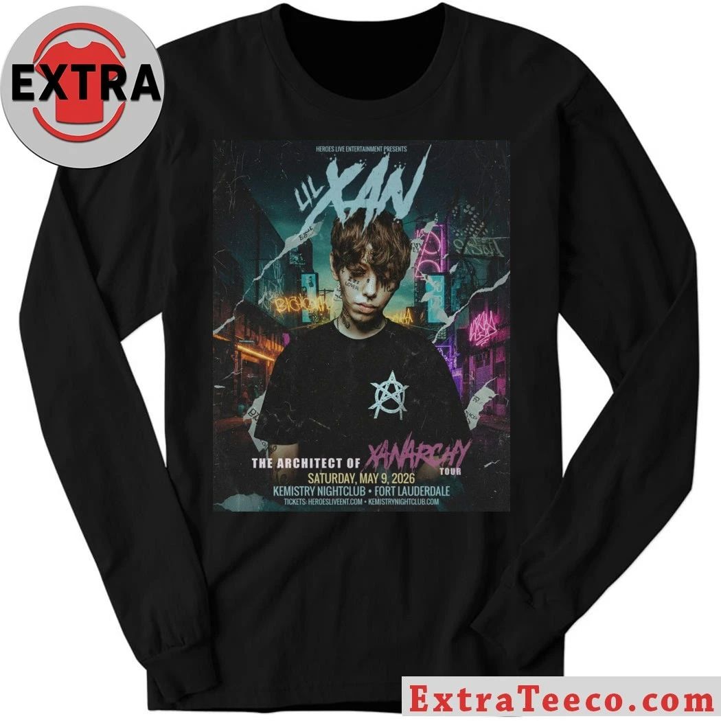 Lil Xan The Architect of XanArchy Tour 2026 Schedule Venue Tour T-Shirt