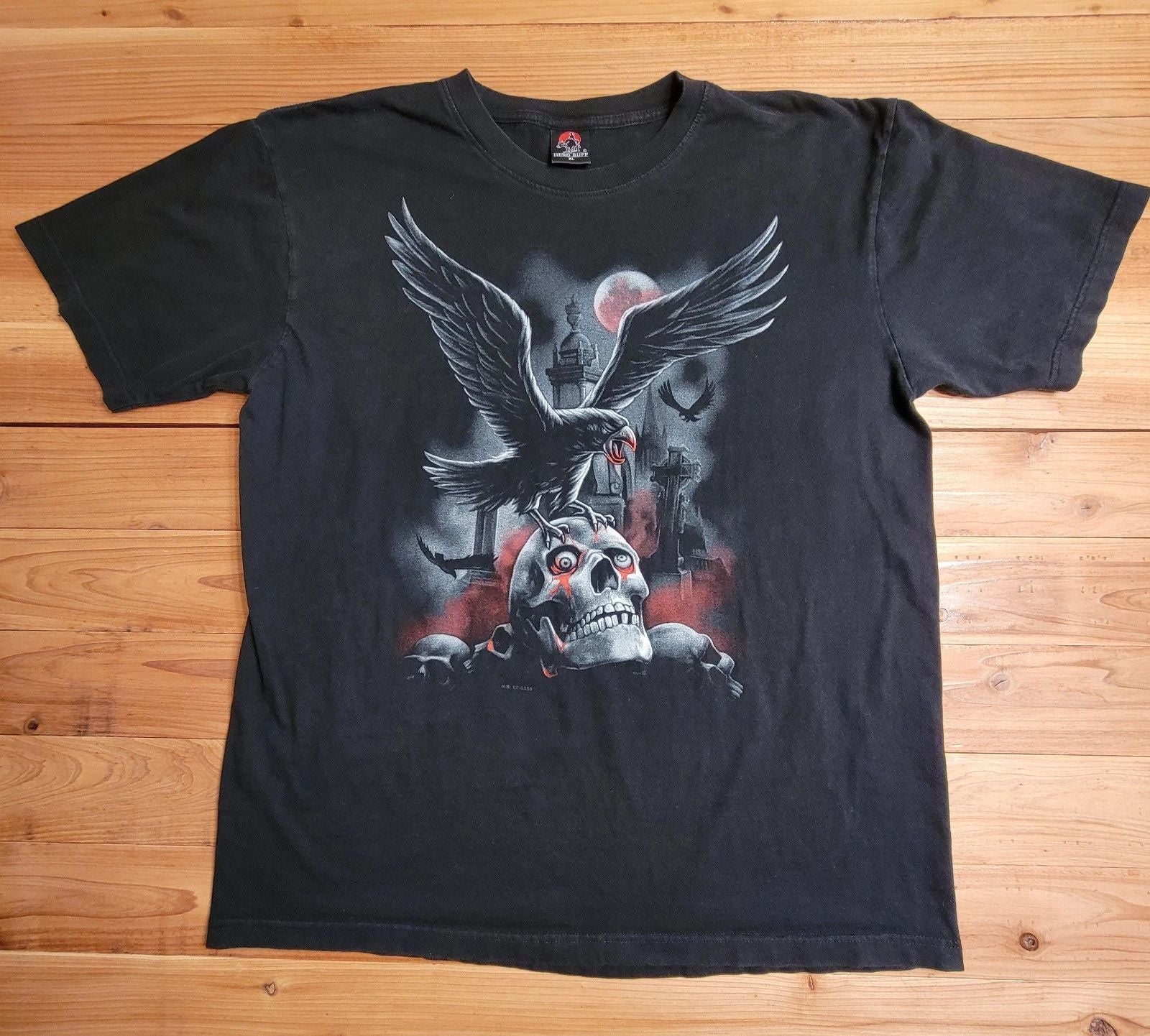 VTG Hero Buff T Shirt Tee Size: Large Double Sided Short Sleeve