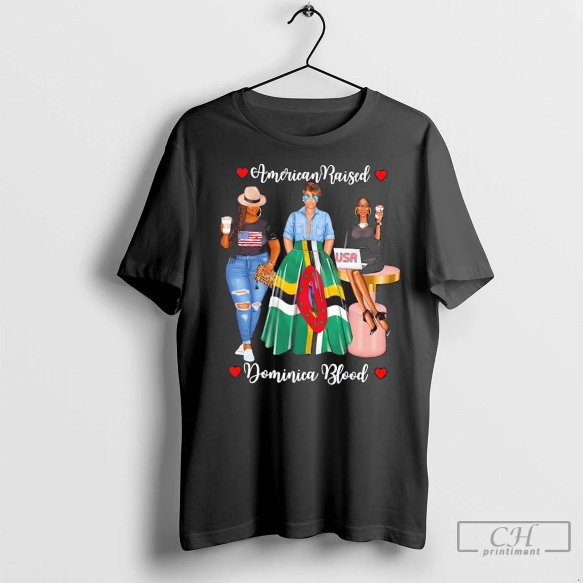 Premium Merican Raised Half Dominican Born In Dominica Roots Gift