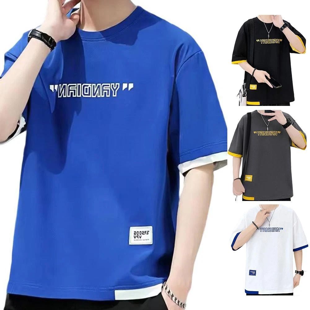 Mens Streetwear Activewear Printed Short Sleeve T shirt for Daily Wear