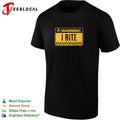 Warning I Bite funny sarcastic humor T-shirt