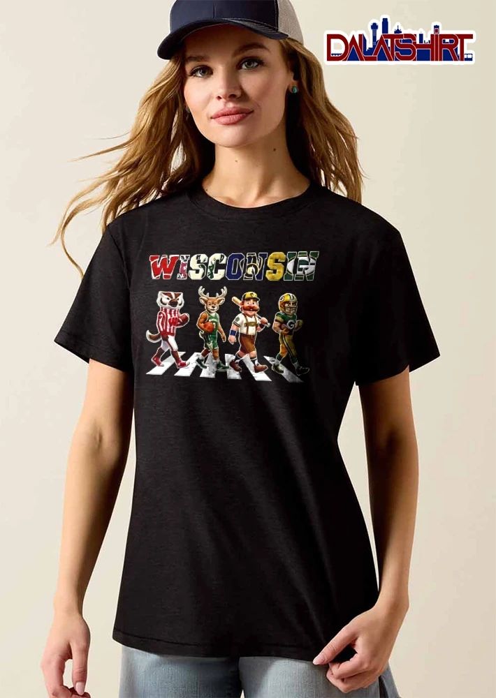 Wisconsin mascot football basketball baseball shirt