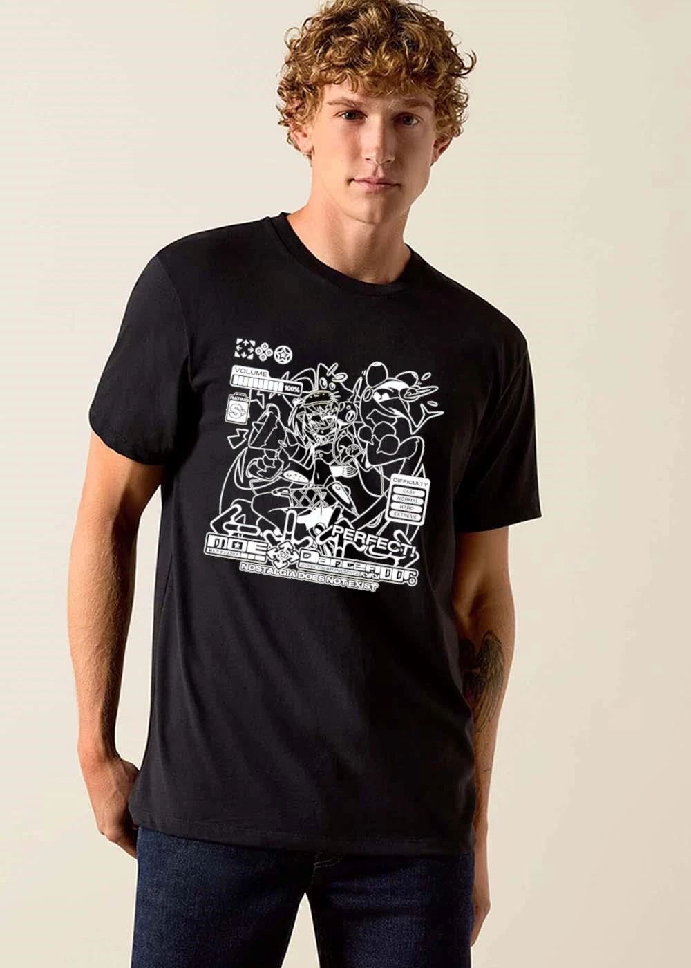 Moe Dance Floor Nostalgia Does Not Exist Perfect Kyky Anime Girl Rhythm Game Line Art shirt