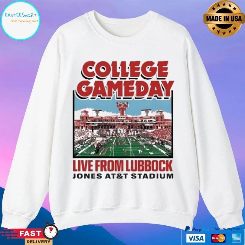 Texas Tech University Espn College Gameday Live From Lubbock Jones At&t Stadium T-shirts
