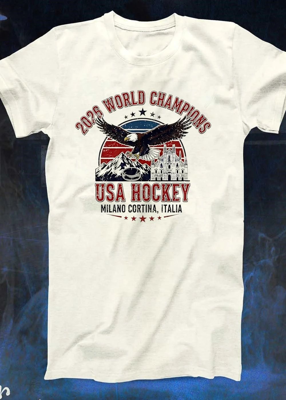 USA Hockey Milano Cortina 2026 World Champions Hockey T-Shirt