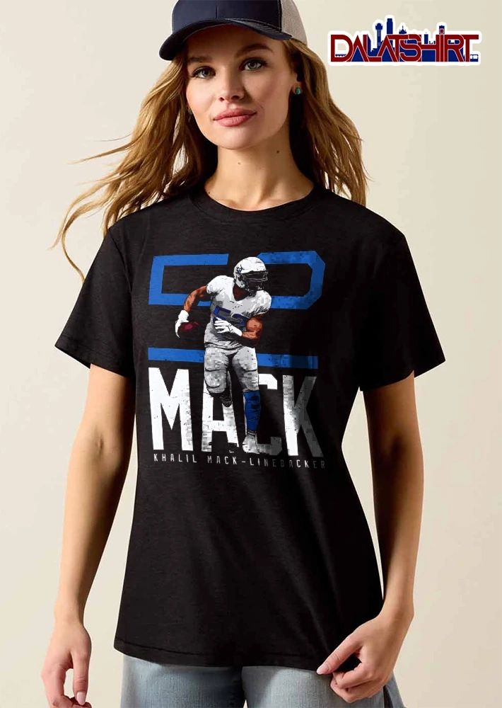 52 Mack Khalil Linebacker Football Player Running Ball Cutout shirt