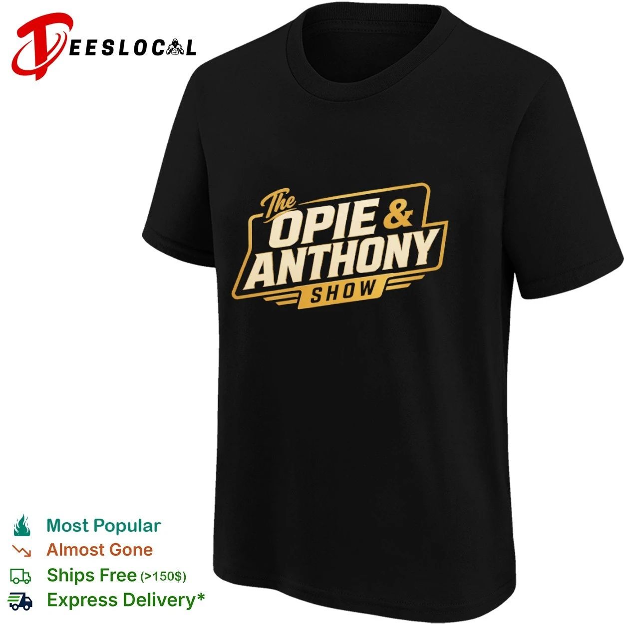 The Opie & Anthony Show Gold Edition Retro Radio Show Logo T-shirt