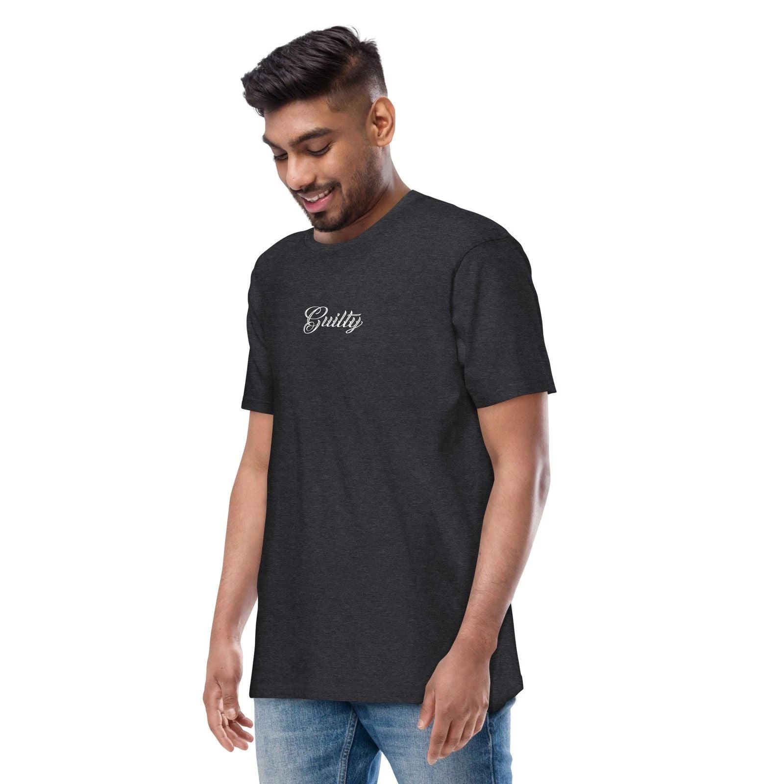GUILTY Charcoal Heavyweight T-Shirt – Premium Cotton Graphic Tee