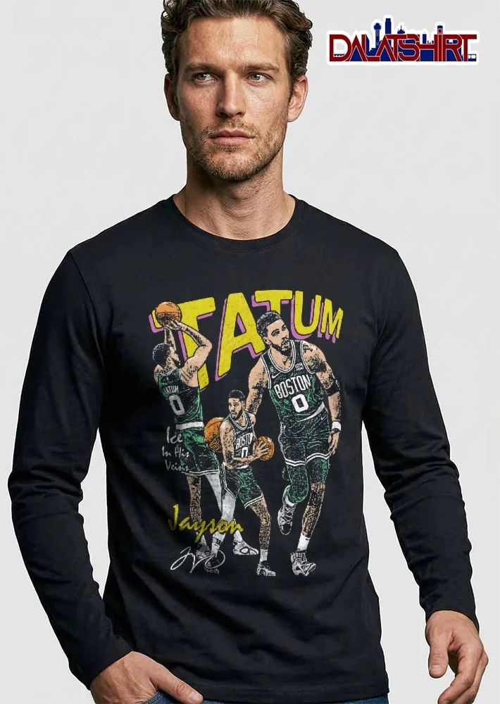 Boston Celtics NBA Ice In His Veins Jayson Tatum Bootleg Player Action Collage Halftone shirt