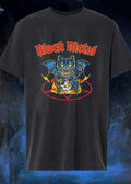 Devil Black Cat Demon Wings Pentagram Fire Skull Unisex shirt
