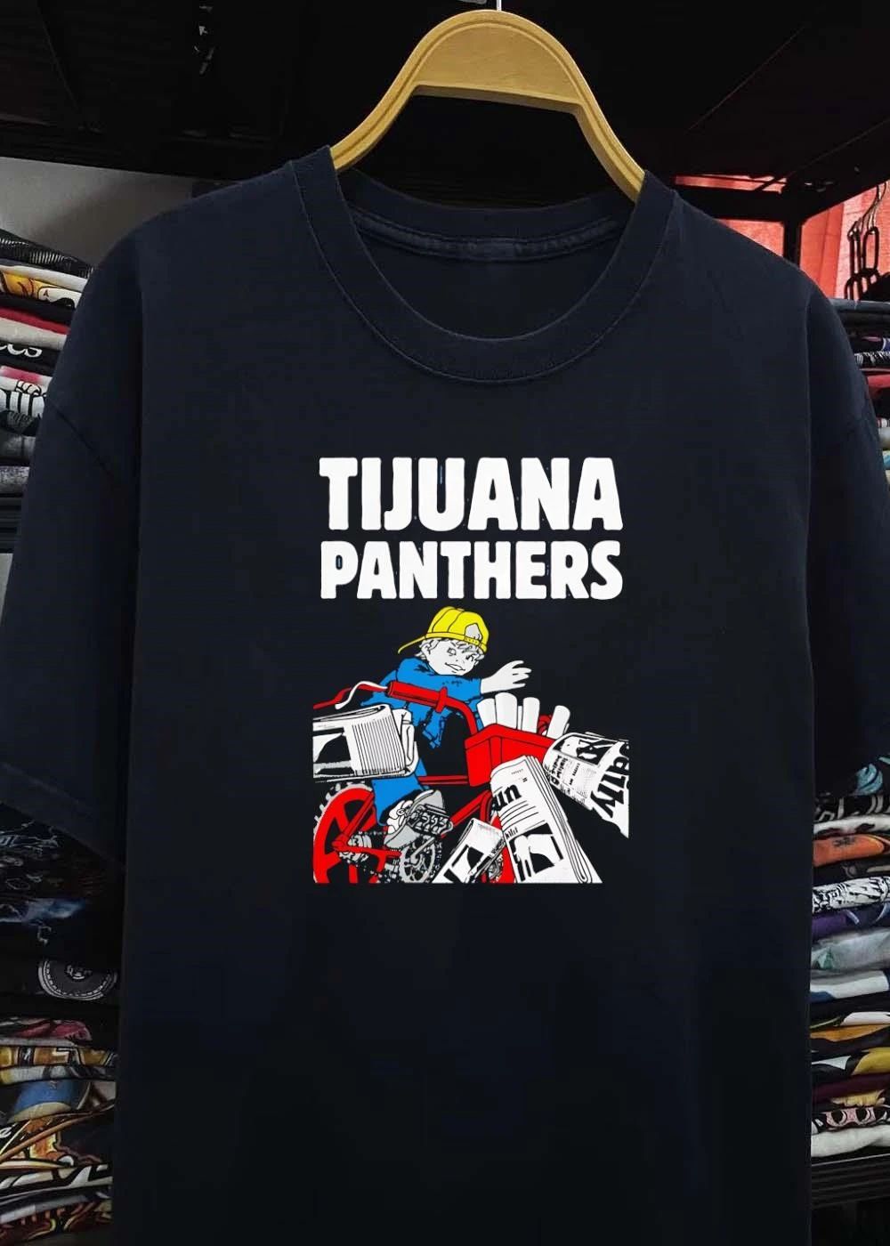 Paperboy Riding Bicycle Tijuana Panthers Shirt